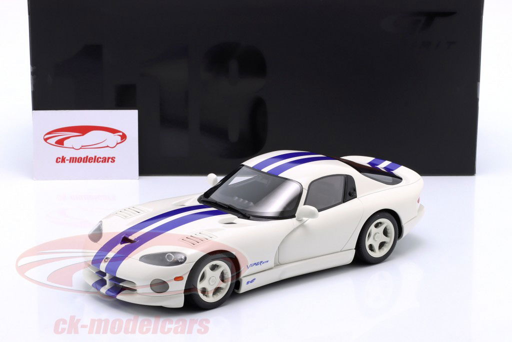 Dodge Viper GTS Coupe Bouwjaar 1996 wit 1:18 GT-Spirit