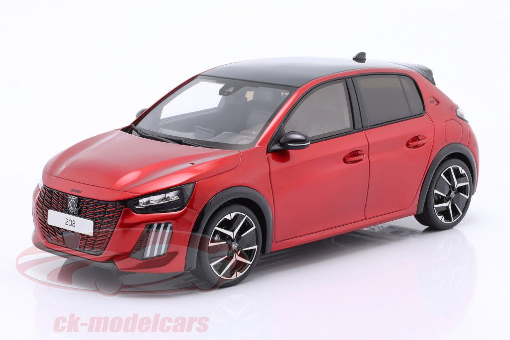 Peugeot 208 GT Hybrid Année de construction 2024 rouge métallique 1:18 OttOmobile