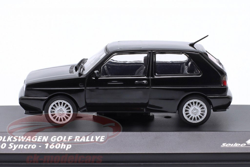 Volkswagen VW Golf Rally MK2 Byggeår 1989 sort 1:43 Solido