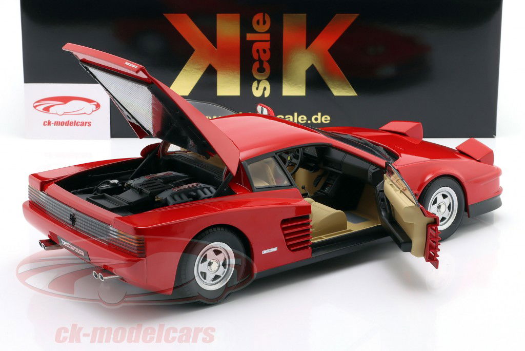 Ferrari Testarossa Monospecchio Byggeår 1984 rød 1:12 KK-Scale