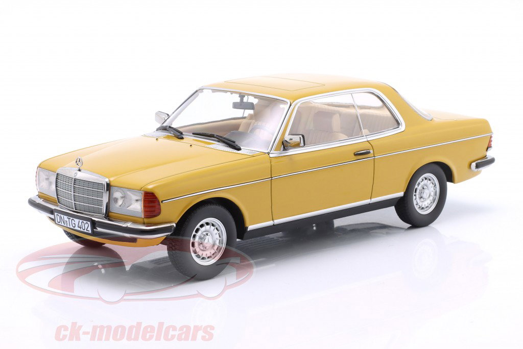 Mercedes-Benz 280 CE Année de construction 1980 jaune Sahara 1:18 Norev