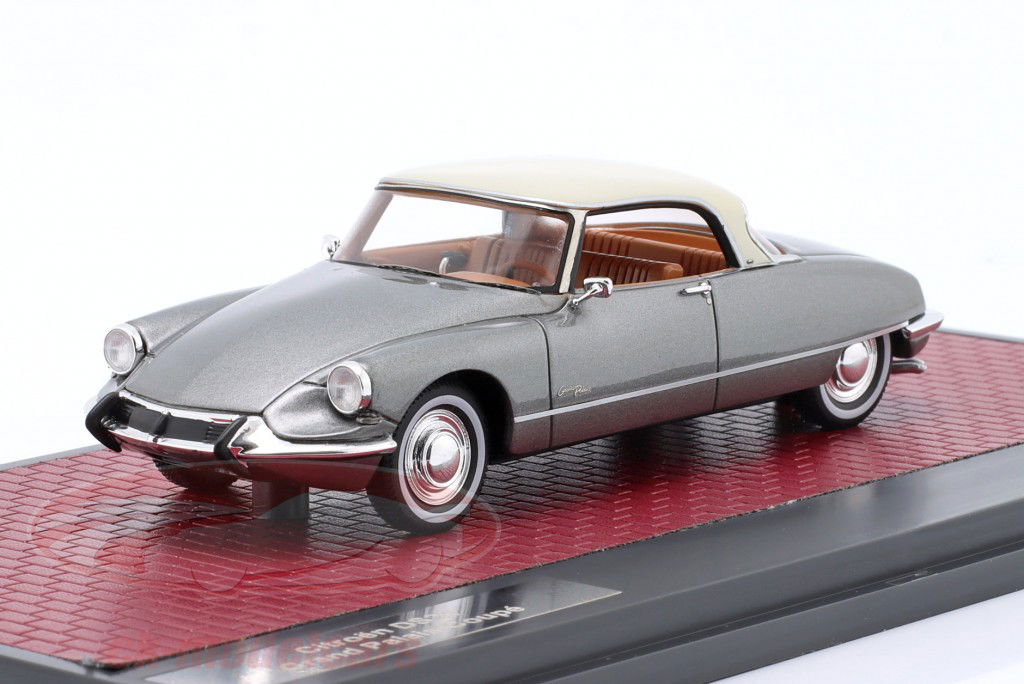Citroen DS21 Grand Palais Coupe 1967 zilvergrijs metalen 1:43 Matrix