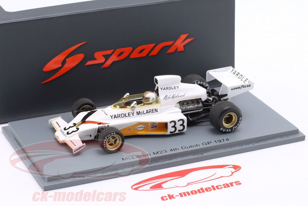 Mike Hailwood McLaren M23 #33 4º Holandés GP fórmula 1 1974 1:43 Spark