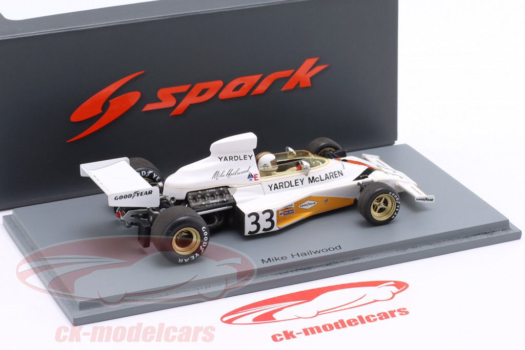 Mike Hailwood McLaren M23 #33 4° Olandese GP formula 1 1974 1:43 Spark