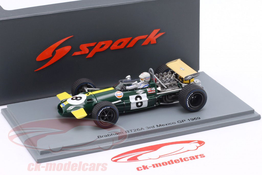 Jack Brabham Brabham BT26A #8 3° Messico GP formula 1 1969 1:43 Spark