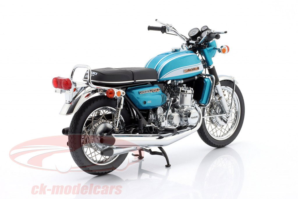 Suzuki GT 750 J Année de construction 1973 bleu-vert métallique 1:12 Minichamps