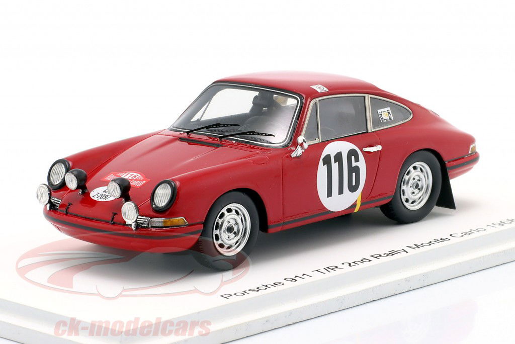 Porsche 911 T/R #116 2nd Rallye Monte Carlo 1968 Toivonen, Tiukkanen 1:43 Spark