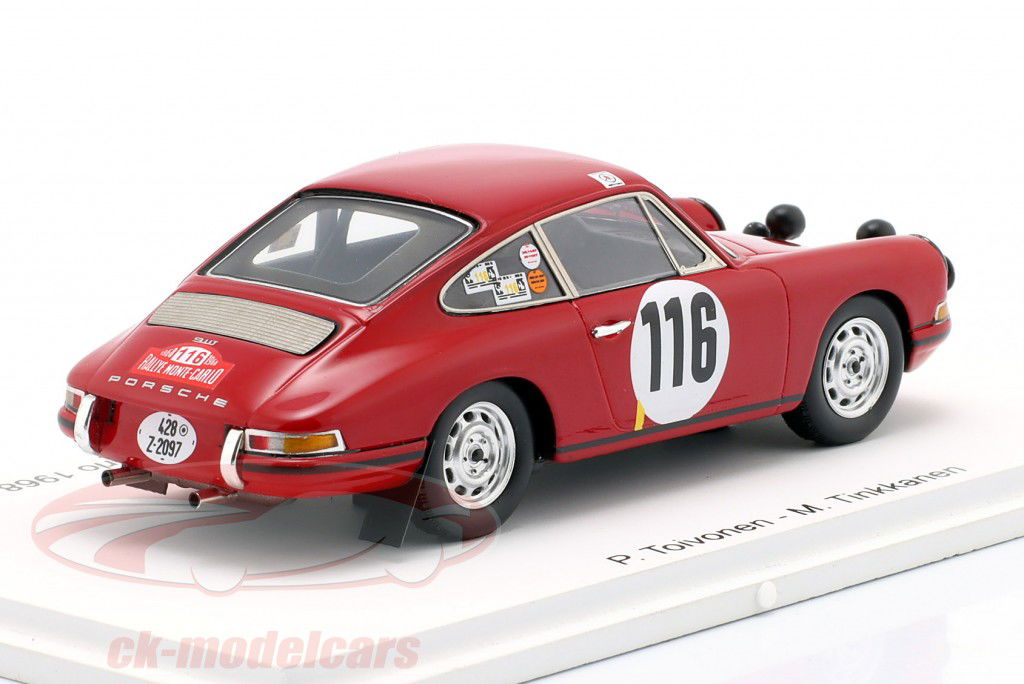Porsche 911 T/R #116 2-й Rallye Monte Carlo 1968 Toivonen, Tiukkanen 1:43 Spark