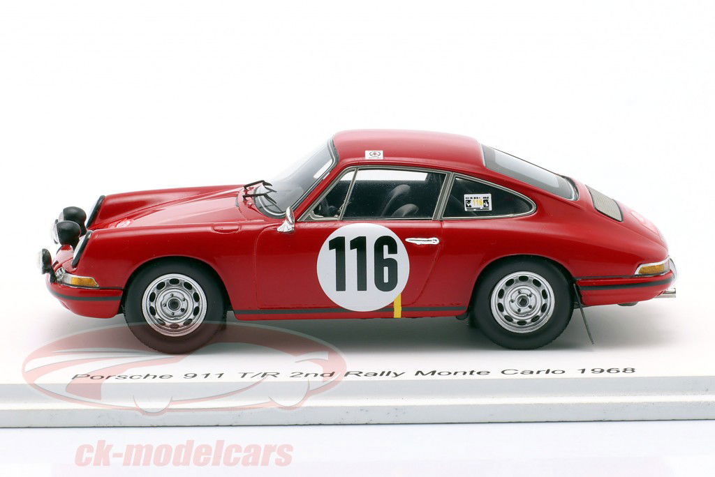 Porsche 911 T/R #116 2nd Rallye Monte Carlo 1968 Toivonen, Tiukkanen 1:43 Spark