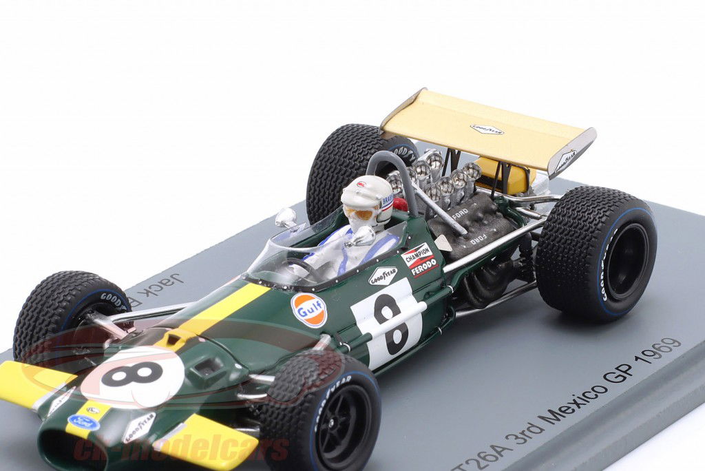 Jack Brabham Brabham BT26A #8 3ème Mexique GP formule 1 1969 1:43 Spark