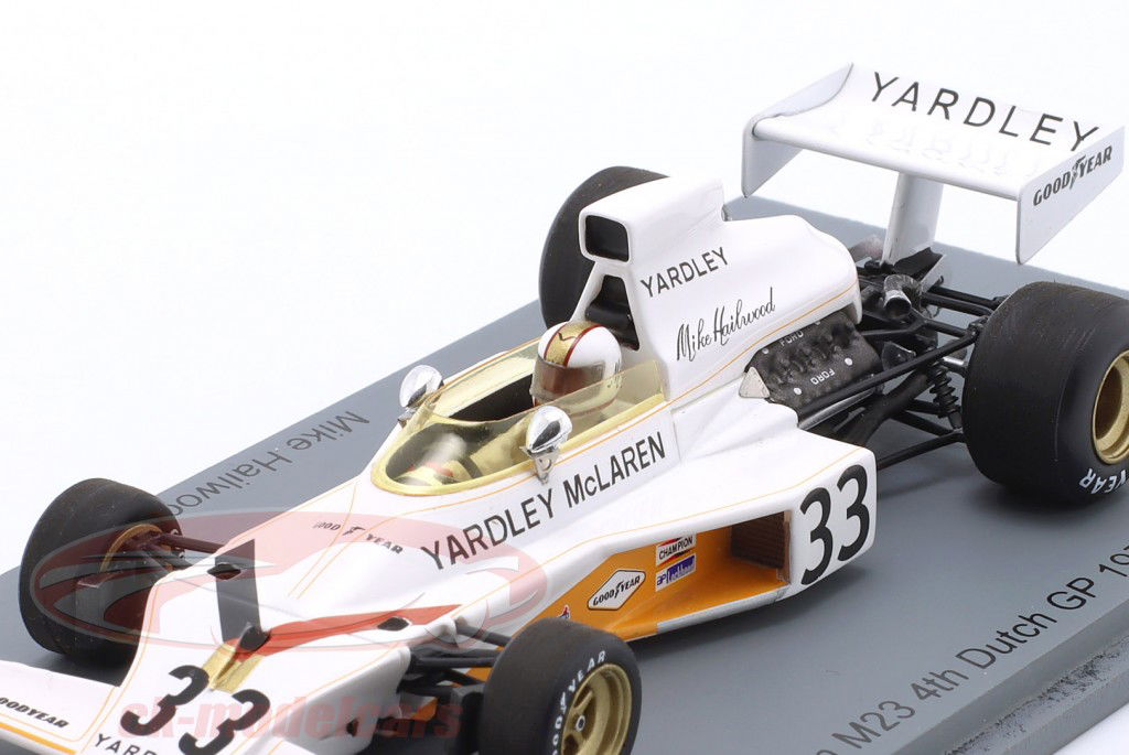 Mike Hailwood McLaren M23 #33 4º Holandés GP fórmula 1 1974 1:43 Spark