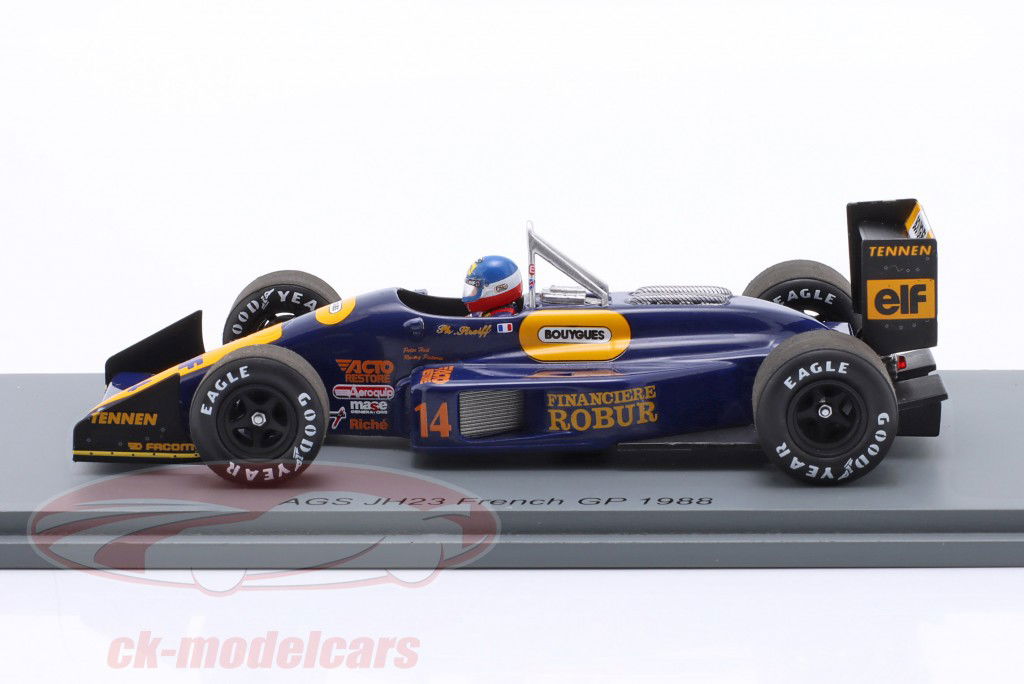 Philippe Streiff AGS JH23 #14 francese GP formula 1 1988 1:43 Spark