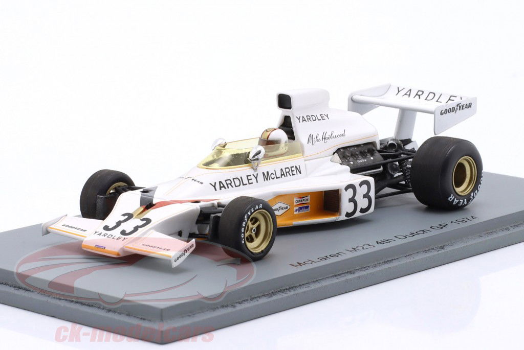 Mike Hailwood McLaren M23 #33 4º Holandés GP fórmula 1 1974 1:43 Spark