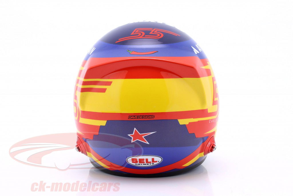 Carlos Sainz jr. #55 Williams Racing formule 1 2025 casque 1:2 Bell