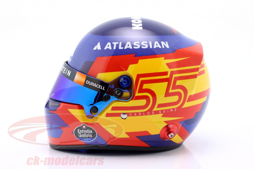 Carlos Sainz jr. #55 Williams Racing formule 1 2025 casque 1:2 Bell