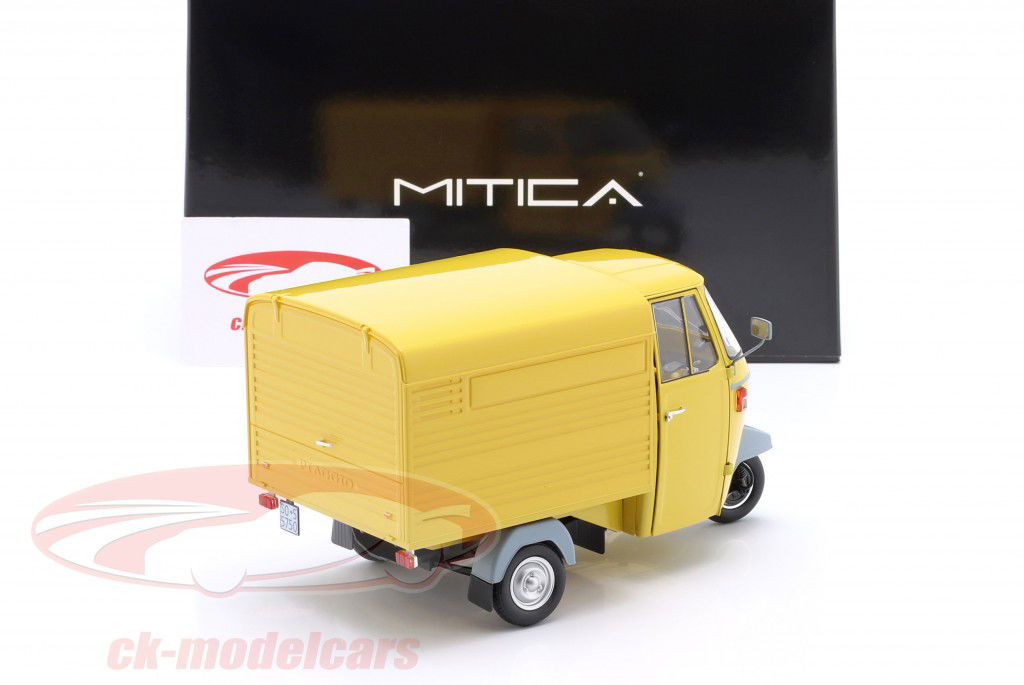 Piaggio Ape P501 Pick-Up Furgone Chiuso Anno di costruzione 1979 giallo 1:18 MITICA