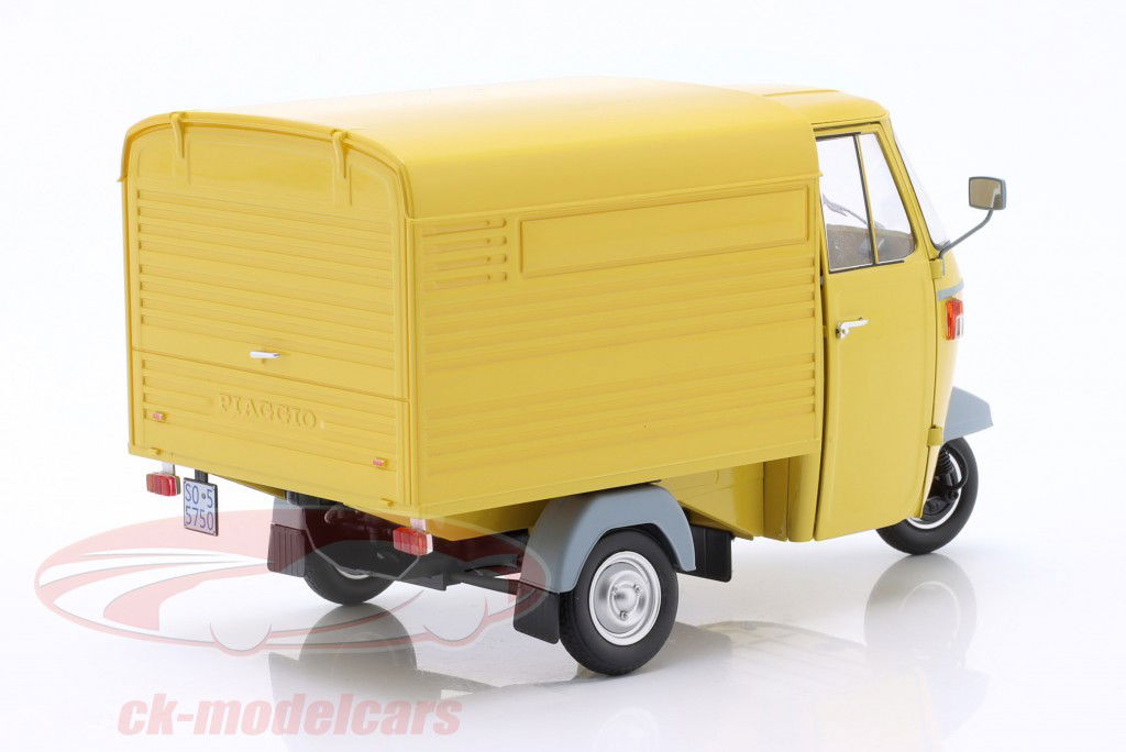 Piaggio Ape P501 Pick-Up Furgone Chiuso Anno di costruzione 1979 giallo 1:18 MITICA