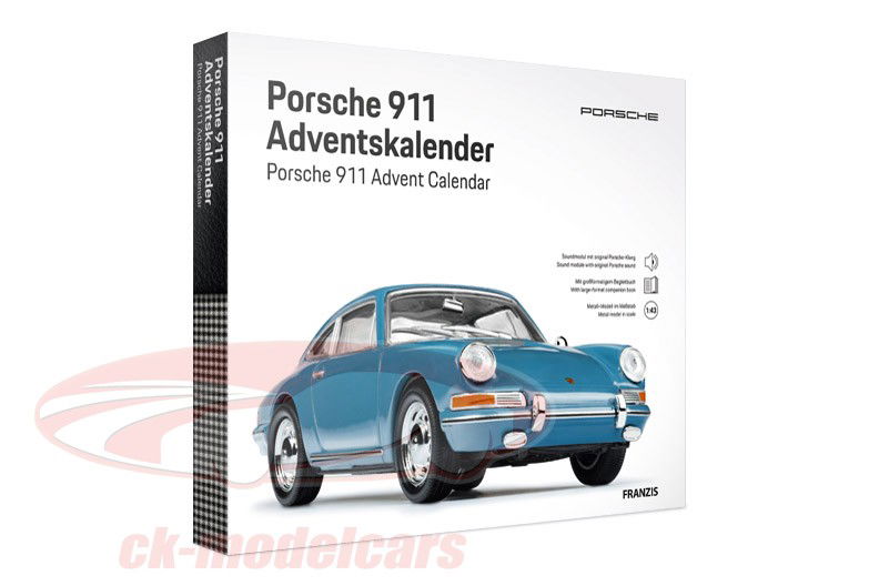 Porsche Adventskalender: Porsche 911 Baujahr 1965 emailblau 1:43 Franzis