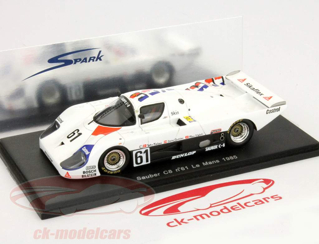 ミニカー Sauber C8 #61 Le Mans 1985 Spark 1/43 Spark 1:43 Sauber C8 #61 24h LeMans 1985 Welti / Nielsen