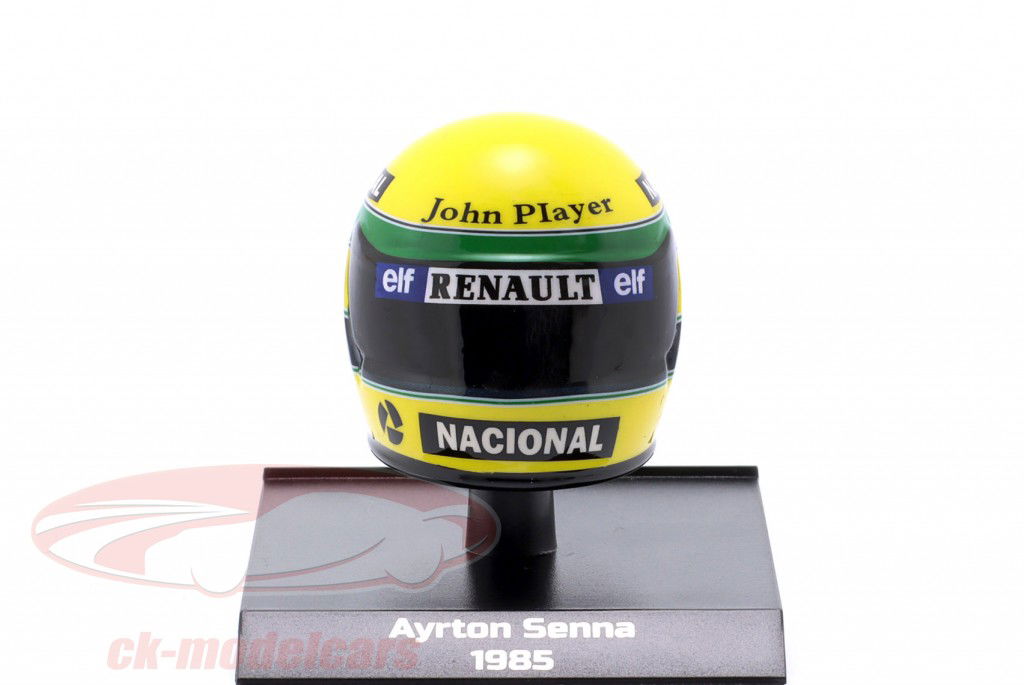 Ayrton Senna #12 John Player Team Lotus formule 1 1985 casque 1:10 Minichamps