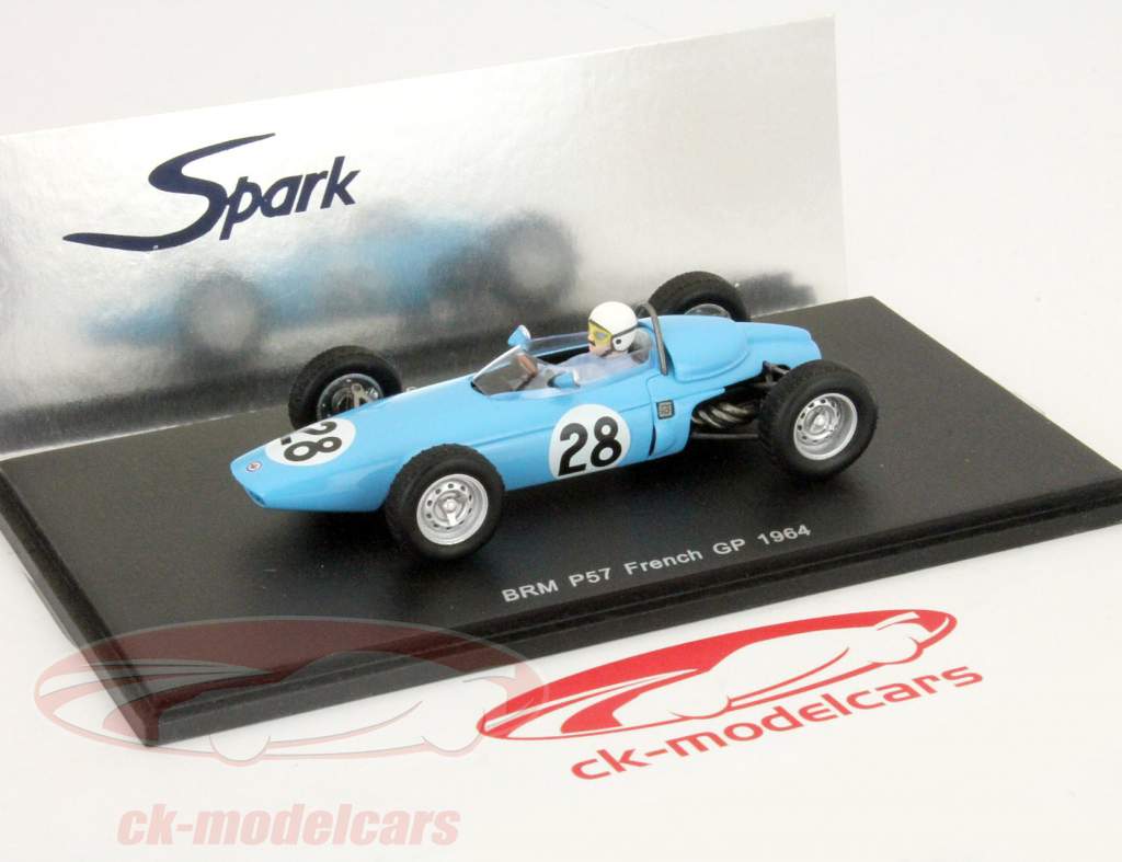 M. Trintignants BRM P57 #28 French GP Formula 1 1964 1:43 Spark