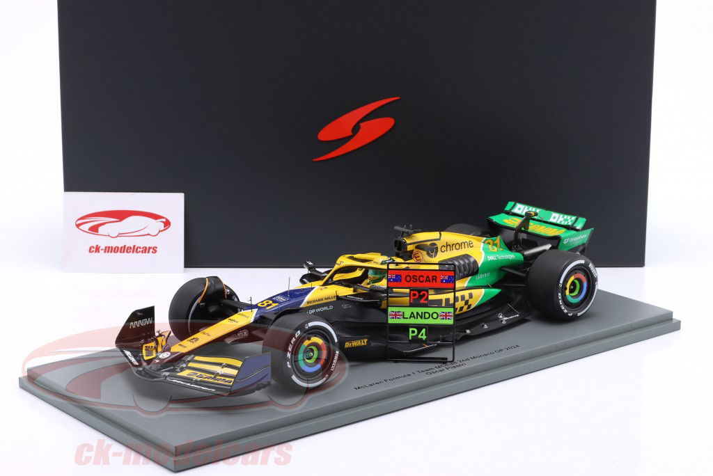 Oscar Piastri McLaren MCL38 #81 2ème Monaco GP formule 1 2024 1:18 Spark