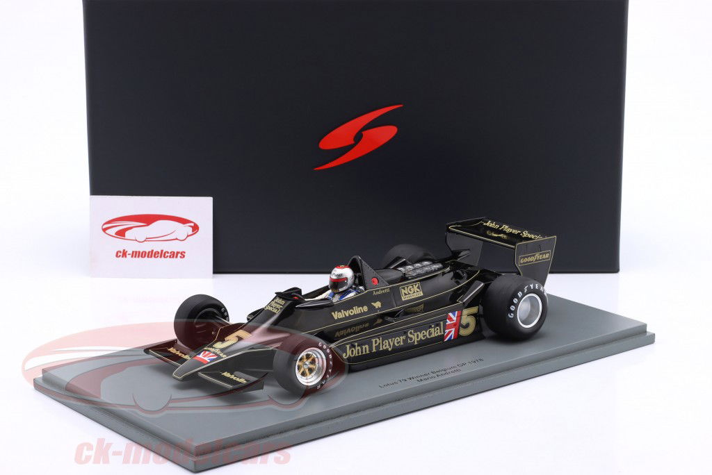 M. Andretti Lotus 79 #5 gagnant Belgique GP formule 1 Champion du monde 1978 1:18 Spark
