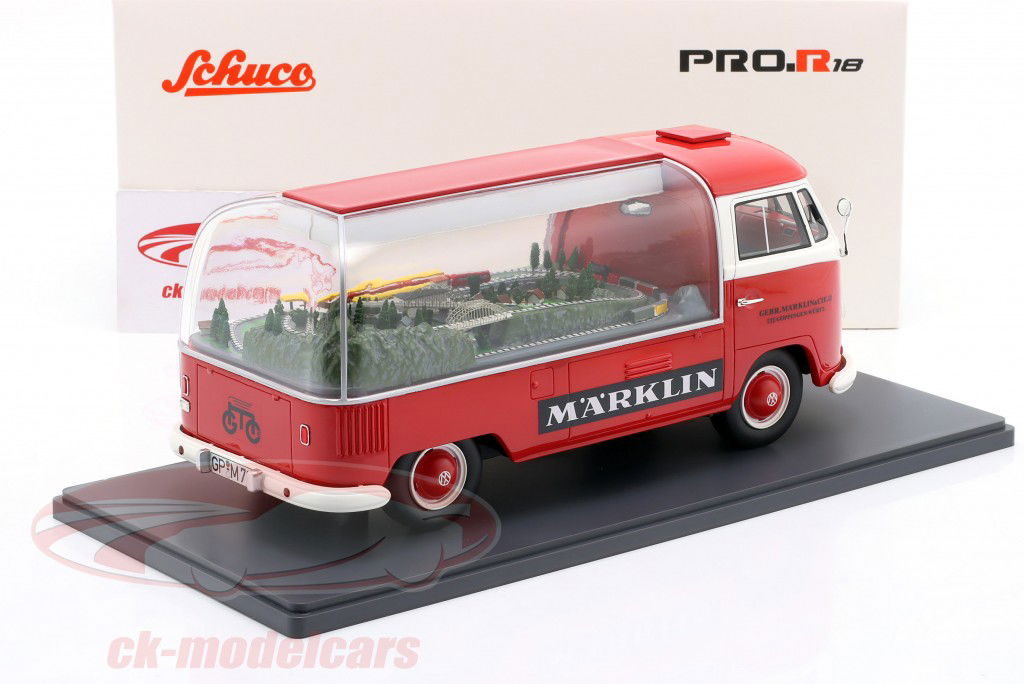 Volkswagen VW T1 Véhicule publicitaire Märklin Année de construction 1959 rouge 1:18 Schuco