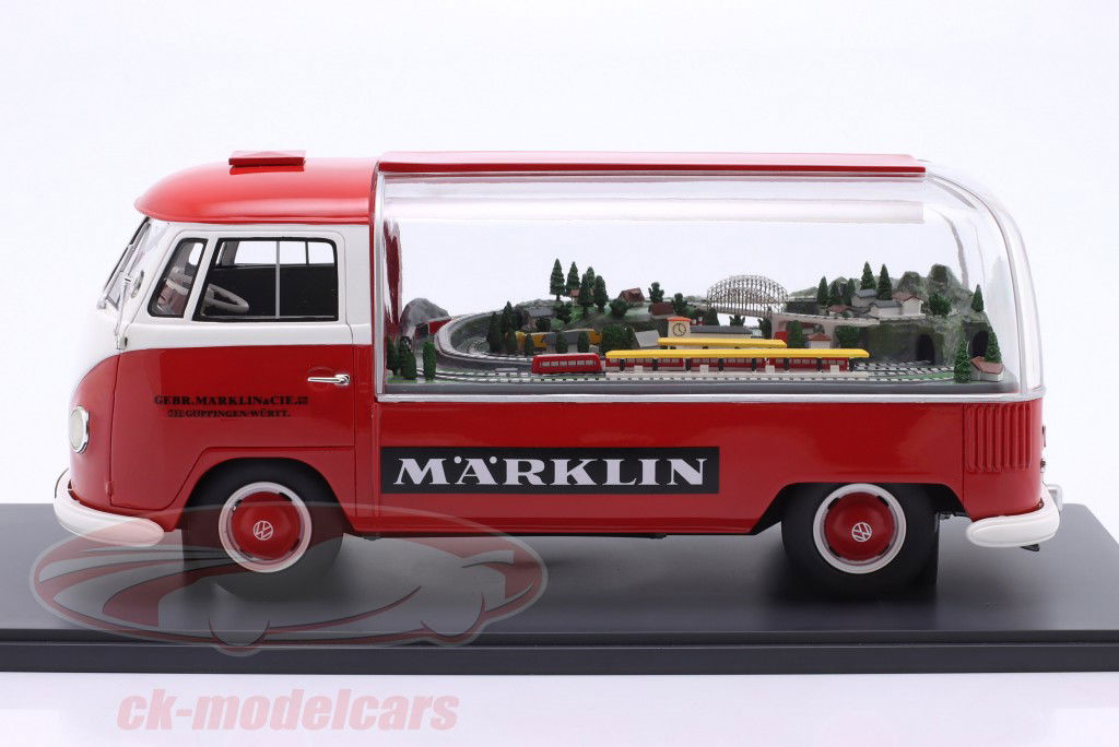 Volkswagen VW T1 Werbefahrzeug Märklin Baujahr 1959 rot 1:18 Schuco