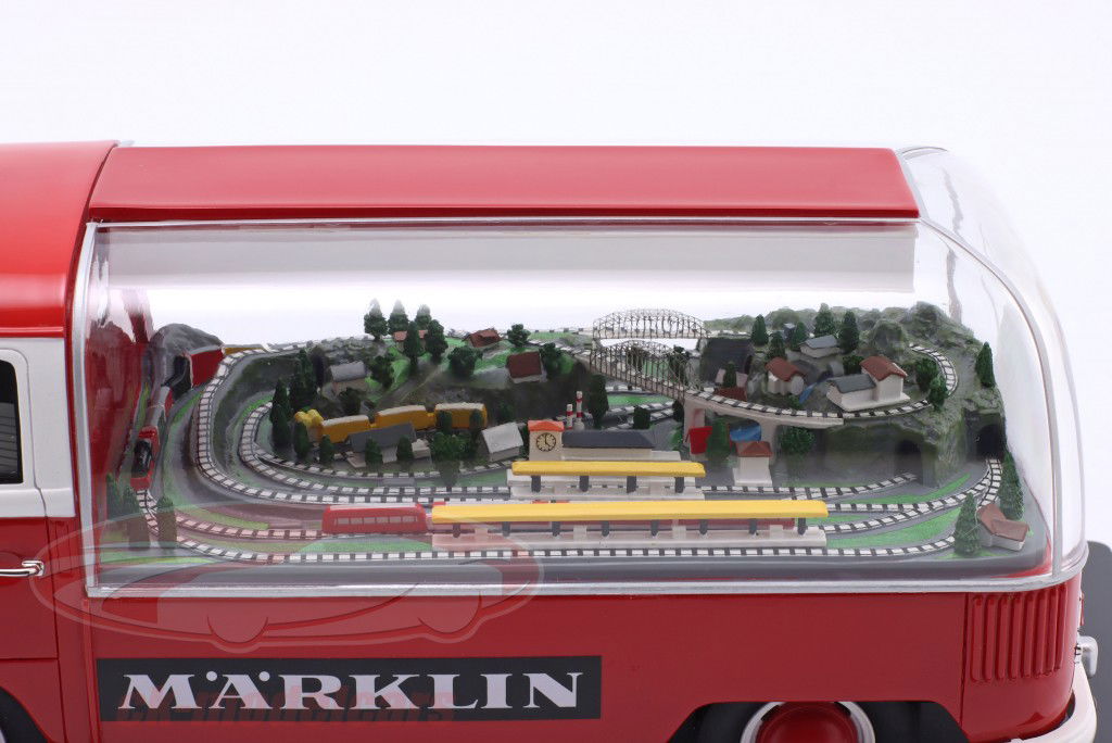Volkswagen VW T1 Advertising vehicle Märklin Year 1959 red 1:18 Schuco