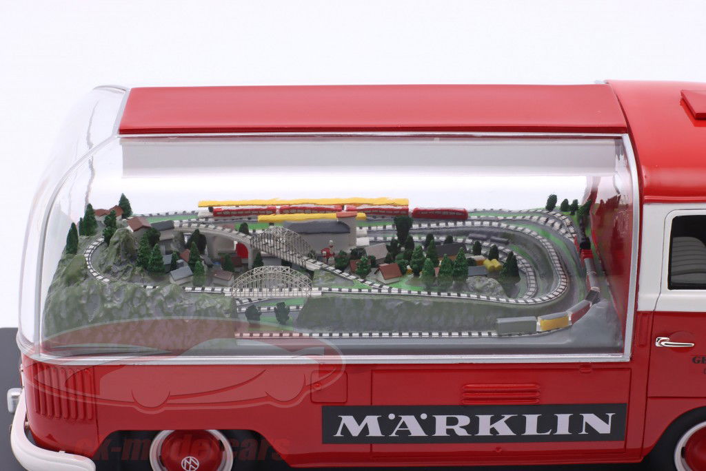 Volkswagen VW T1 Advertising vehicle Märklin Year 1959 red 1:18 Schuco