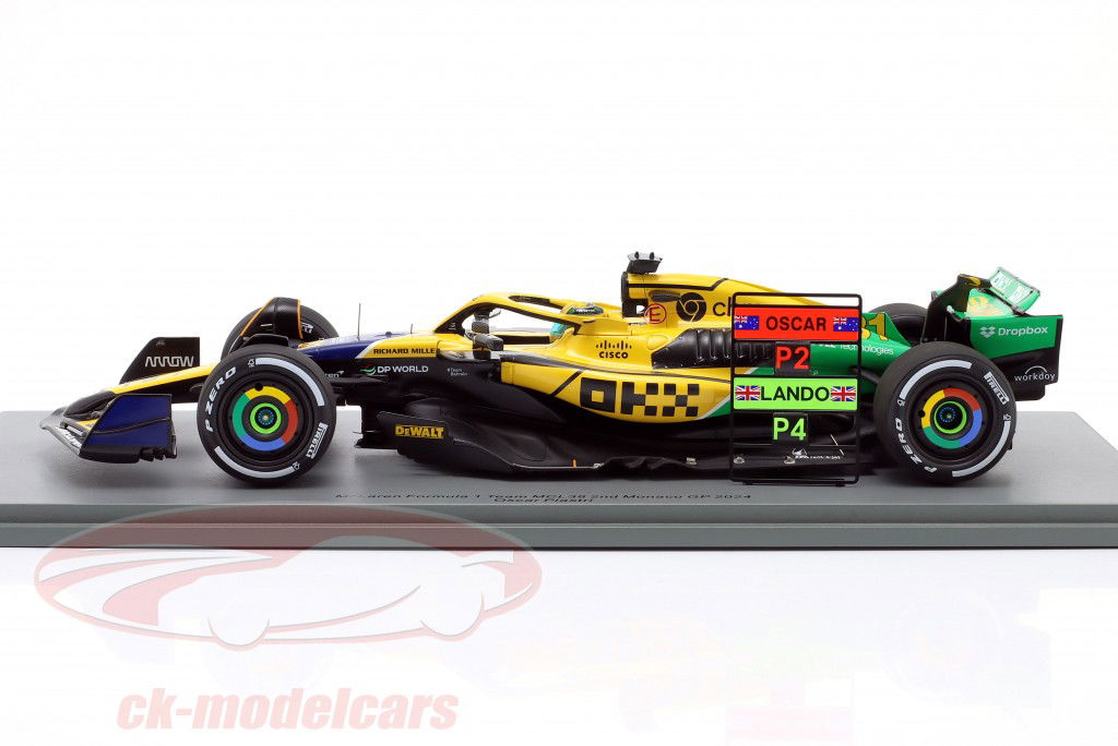 Oscar Piastri McLaren MCL38 #81 2ème Monaco GP formule 1 2024 1:18 Spark
