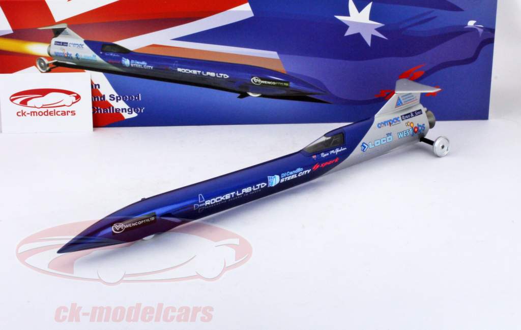 Aussie Invader 5R Rosco Mcglashan 1,000 MPH Project blau - silber 1:43 Spark