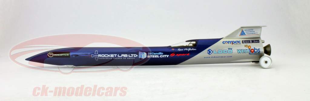 Австралиец Захватчик 5R Роско McGlashan 1,000 MPH Проект синий - серебро 1:43 Искра