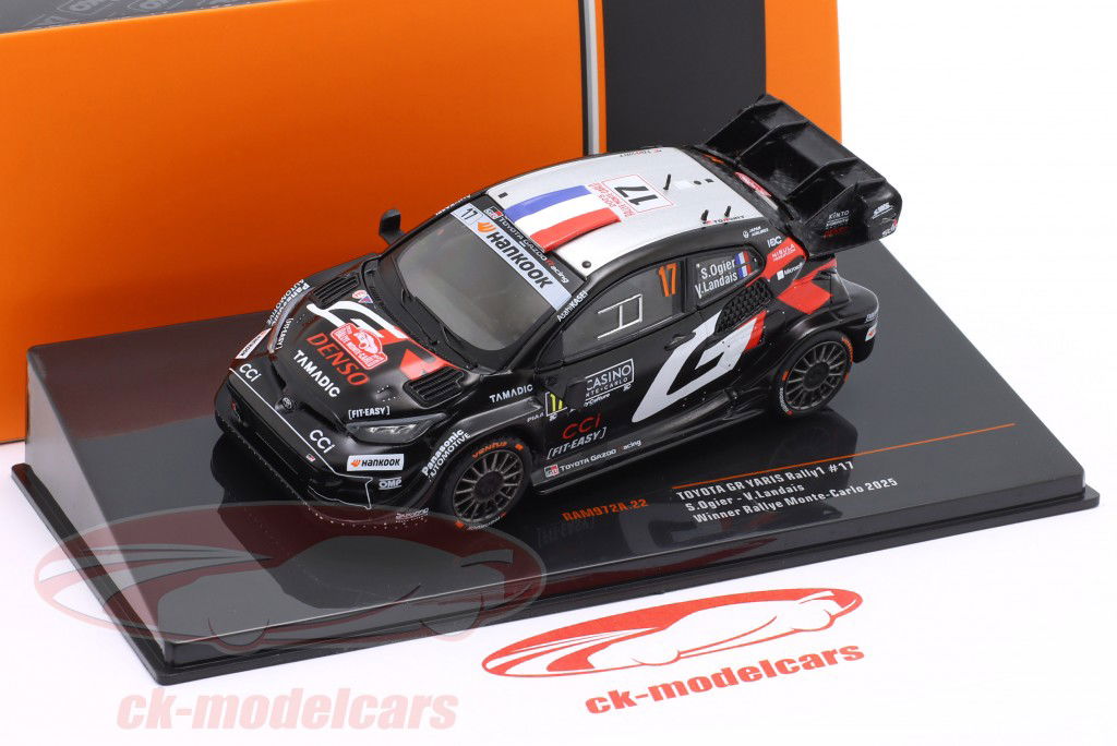 Toyota GR Yaris Rally1 #17 gagnant Rallye Monte Carlo 2025 Ogier, Landais 1:43 Ixo