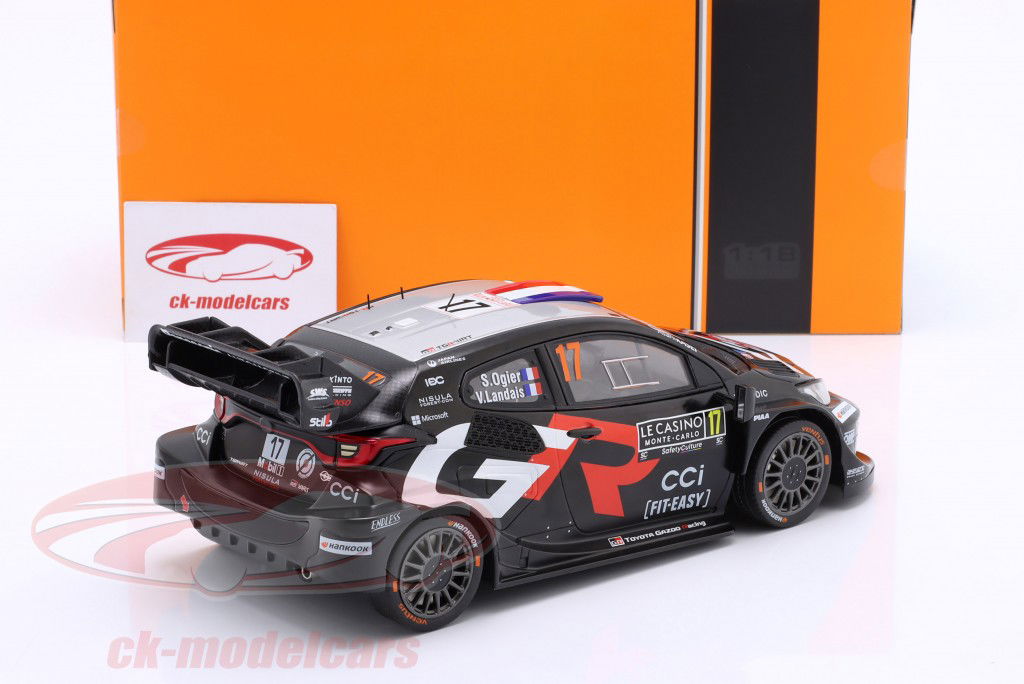 Toyota GR Yaris Rally1 #17 winnaar Rallye Monte Carlo 2025 Ogier, Landais 1:18 Ixo