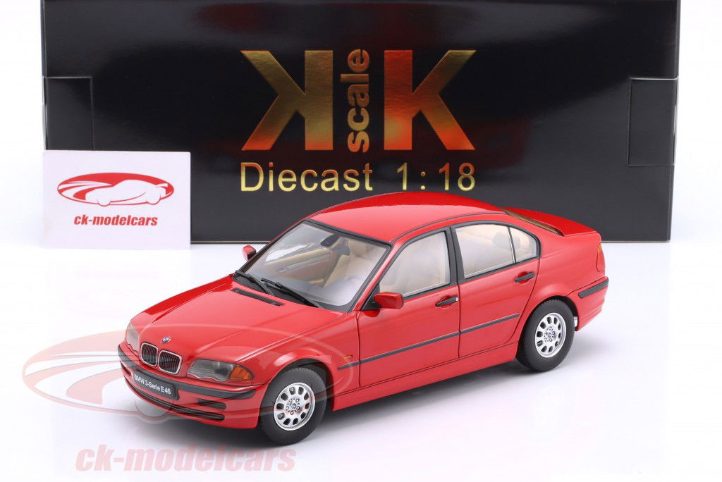 BMW 3er série (E46) limousine Année de construction 1999 rouge 1:18 KK-Scale