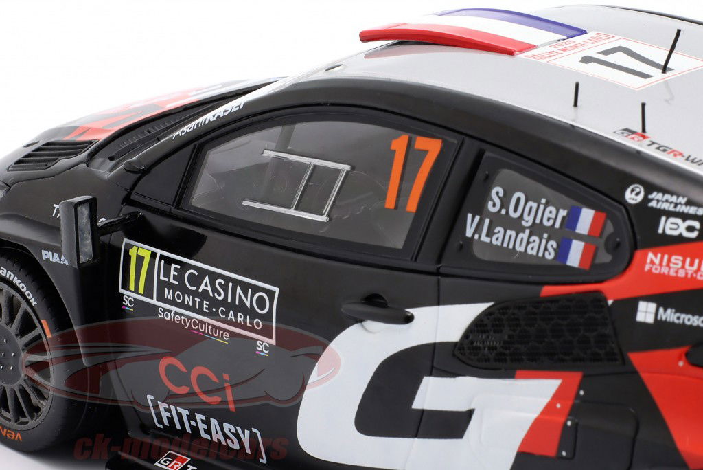 Toyota GR Yaris Rally1 #17 winnaar Rallye Monte Carlo 2025 Ogier, Landais 1:18 Ixo