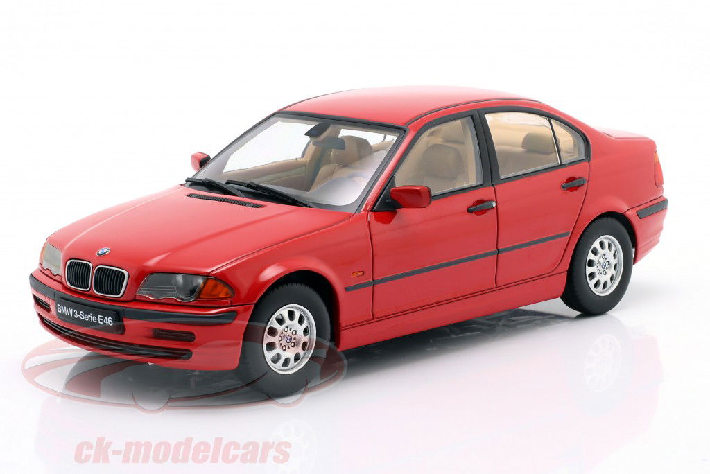 BMW 3er série (E46) limousine Année de construction 1999 rouge 1:18 KK-Scale