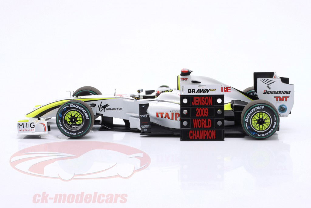 Jenson Button Brawn BGP001 #22 fórmula 1 campeón del mundo 2009 1:18 Minichamps