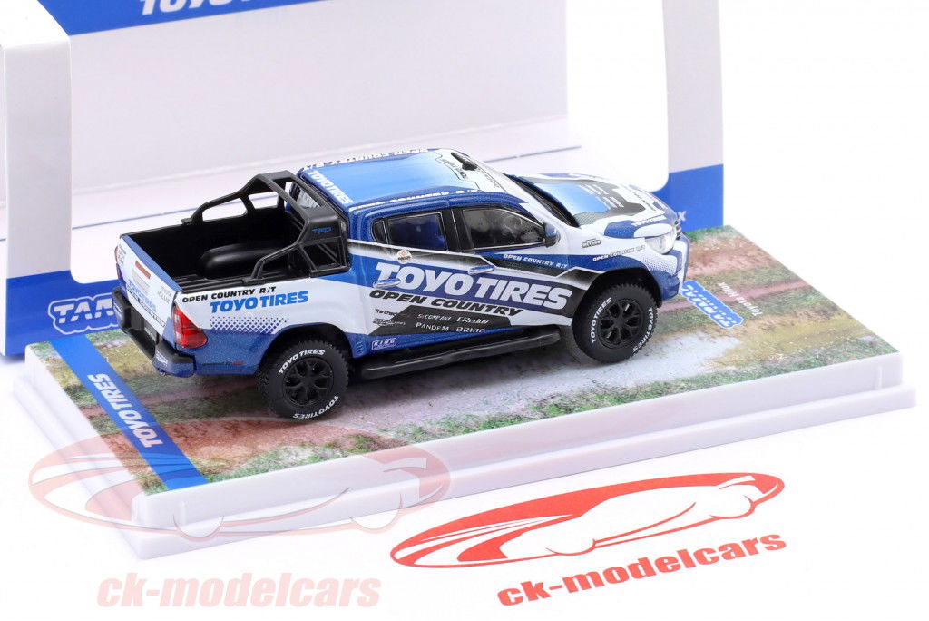 Toyota Hiace Widebody Toyo Tires azul con decoración 1:64 Tarmac Works
