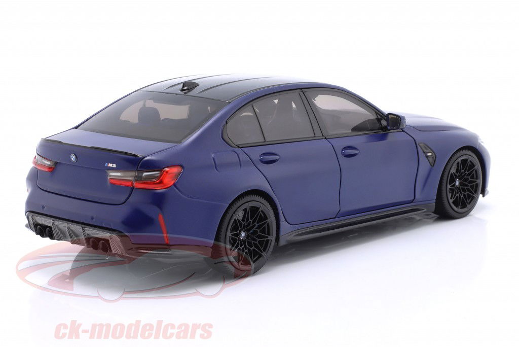 BMW M3 (G80) limousine Byggeår 2024 kedelig blå metallisk 1:18 Minichamps