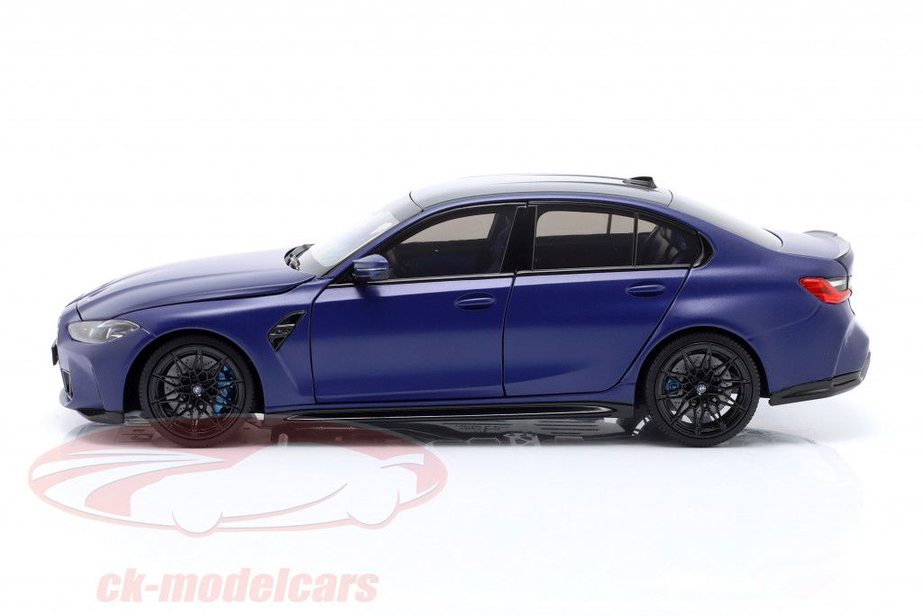 BMW M3 (G80) limousine Byggeår 2024 kedelig blå metallisk 1:18 Minichamps