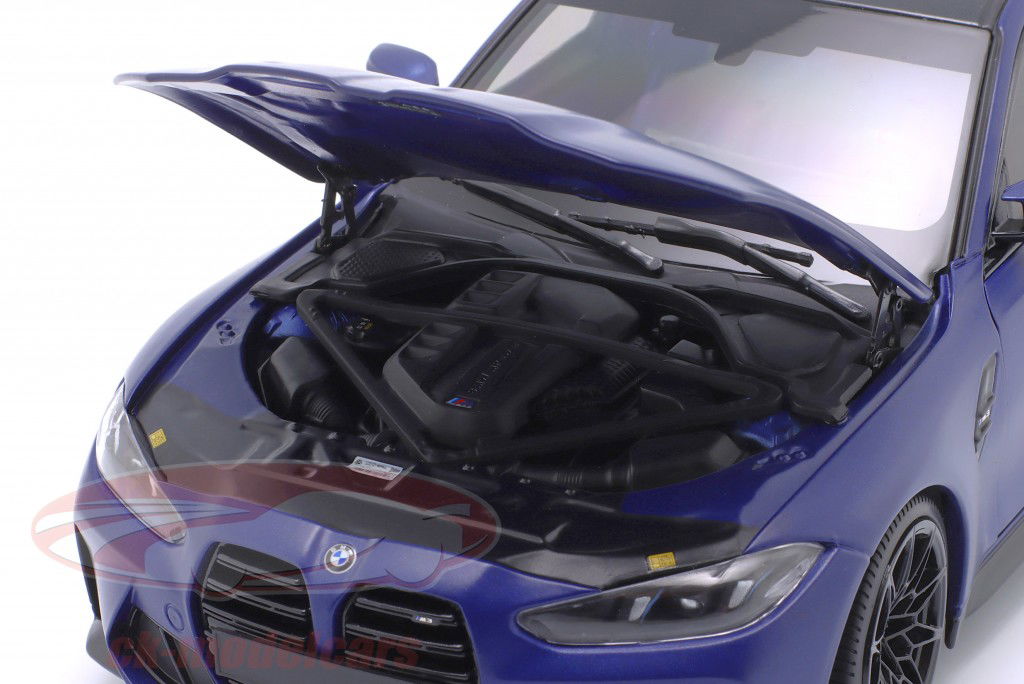 BMW M3 (G80) limousine Byggeår 2024 kedelig blå metallisk 1:18 Minichamps