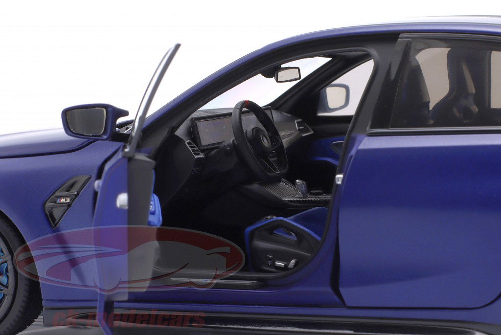 BMW M3 (G80) limousine Byggeår 2024 kedelig blå metallisk 1:18 Minichamps