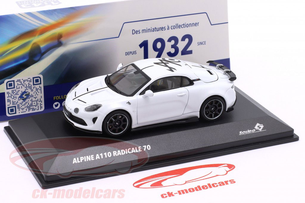 Alpine A110 Radicale 70 Ano de construção 2024 branco 1:43 Solido