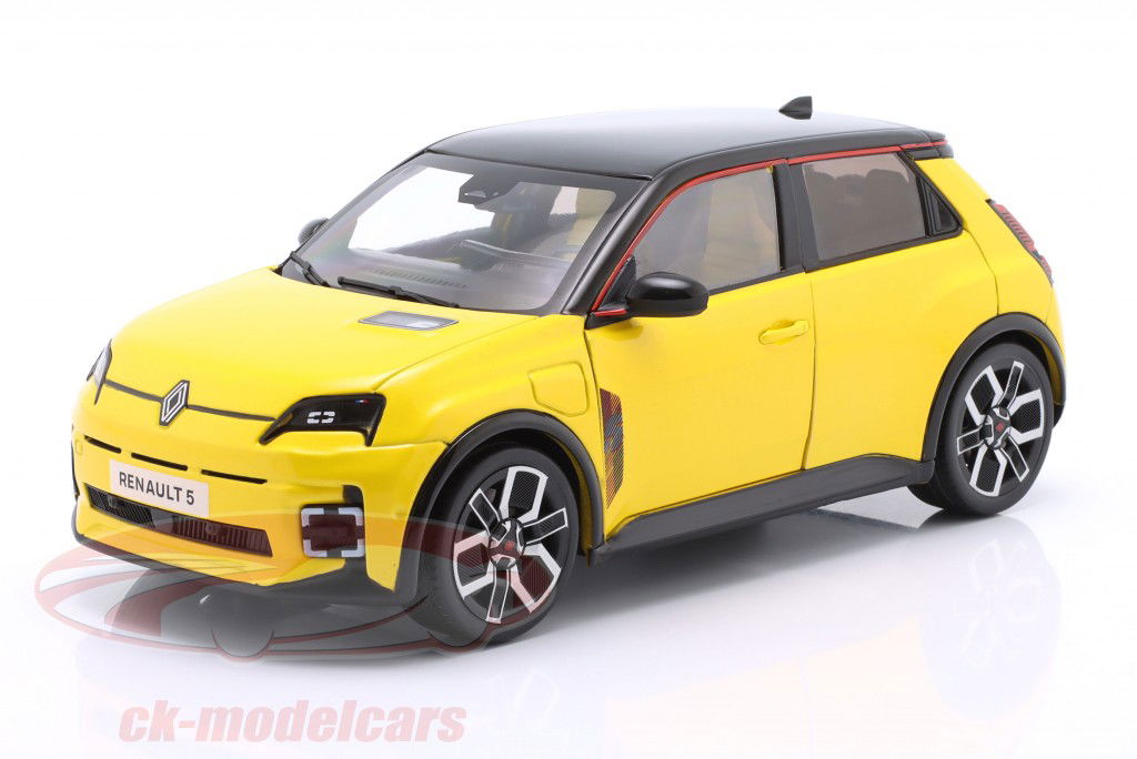 Renault 5 E-Tech Année de construction 2024 pop jaune 1:18 Solido