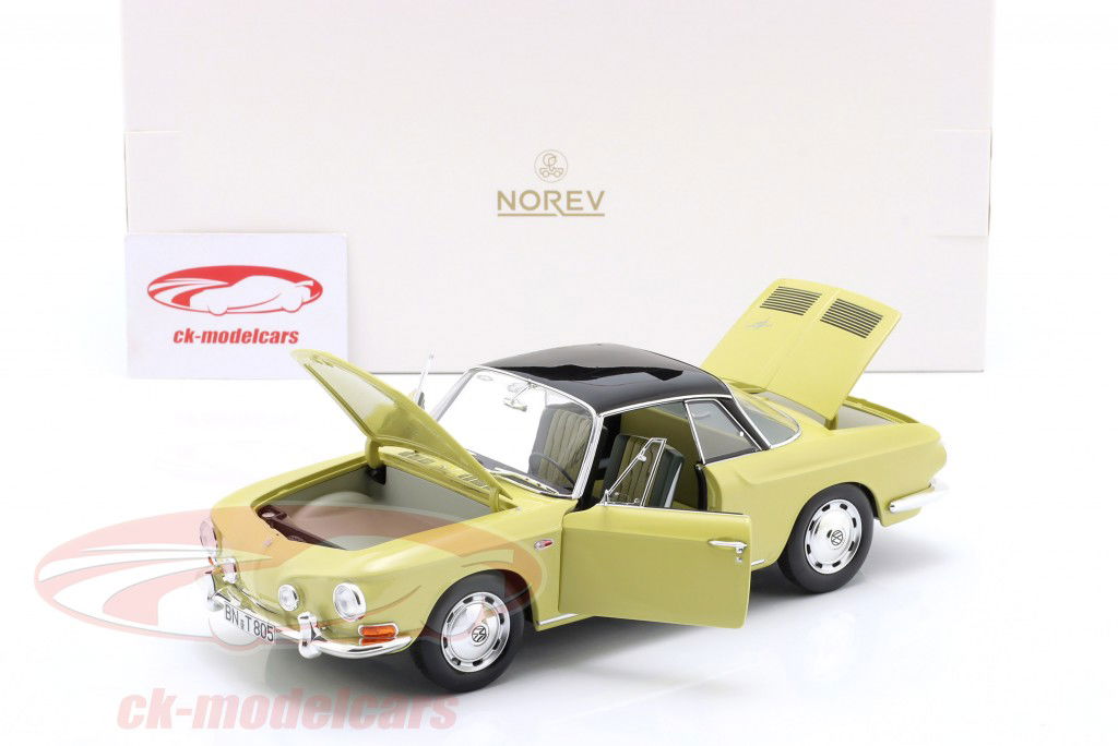 Volkswagen VW Karmann Ghia 1500 Baujahr 1961 Manila gelb 1:18 Norev