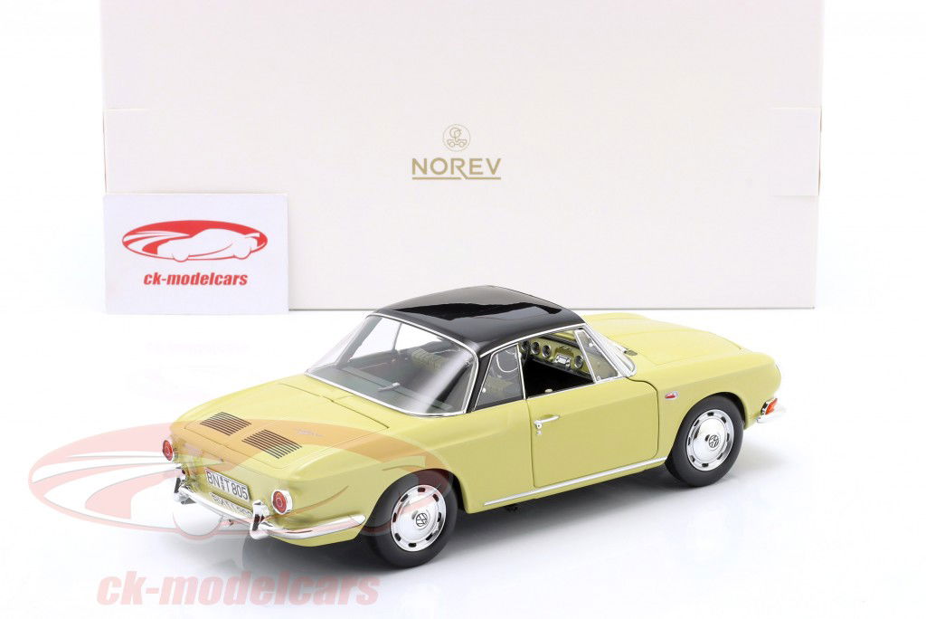 Volkswagen VW Karmann Ghia 1500 Baujahr 1961 Manila gelb 1:18 Norev