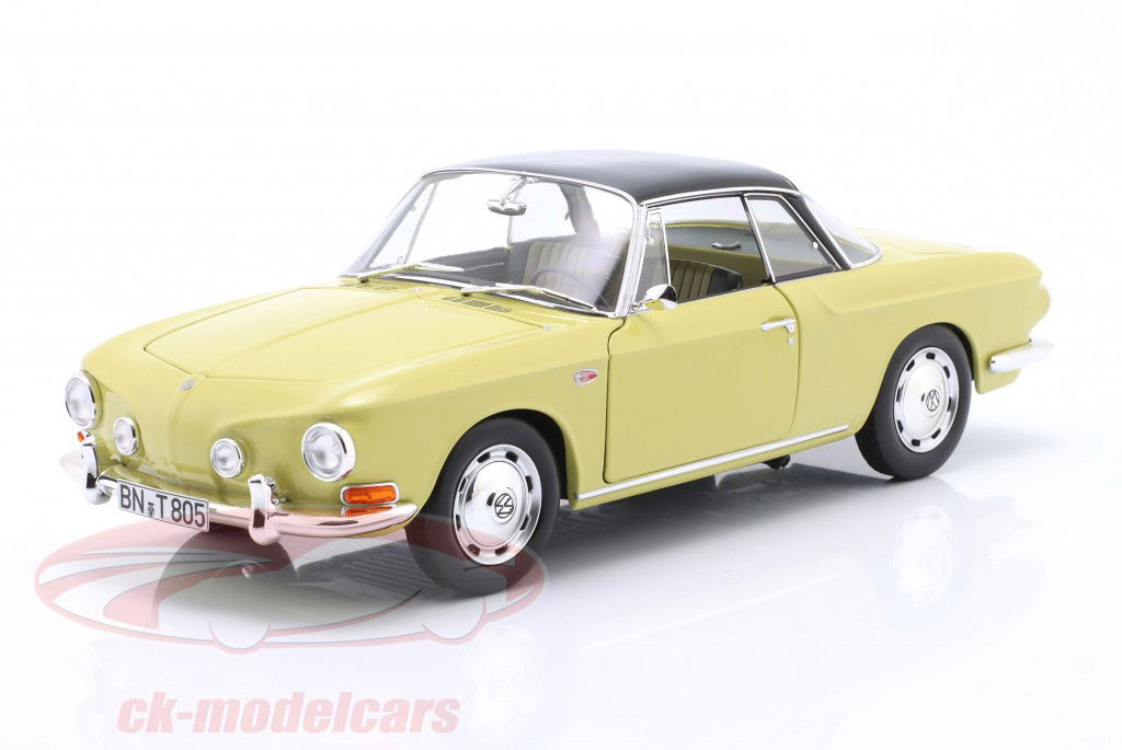 Volkswagen VW Karmann Ghia 1500 Baujahr 1961 Manila gelb 1:18 Norev